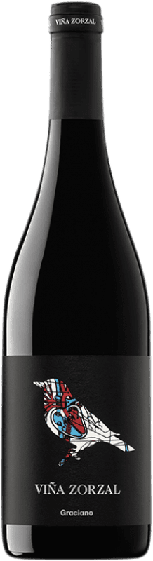 10,95 € Envio grátis | Vinho Tinto Viña Zorzal Jovem D.O. Navarra Navarra Espanha Graciano 75 cl