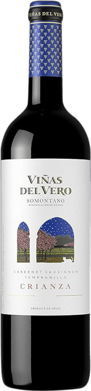 8,95 € Free Shipping | Red wine Viñas del Vero Crianza D.O. Somontano Aragon Spain Tempranillo, Cabernet Sauvignon Bottle 75 cl