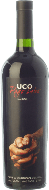 35,95 € Free Shipping | Red wine Valle de Uco Pago Lobo Aged I.G. Valle de Uco Uco Valley Argentina Malbec Bottle 75 cl