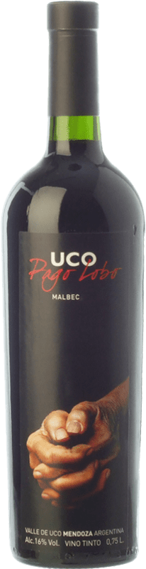 41,95 € Free Shipping | Red Wine Valle de Uco Pago Lobo Crianza — Aged I.G. Valle de Uco Uco Valley Argentina Malbec Bottle 75 cl