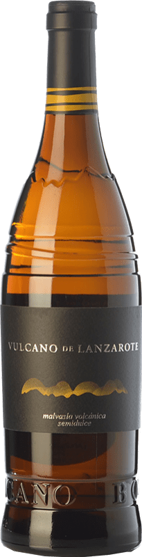 38,95 € Envío gratis | Vino blanco Vulcano Semi-Seco Semi-Dulce D.O. Lanzarote Islas Canarias España Malvasía, Moscatel de Alejandría Botella 75 cl
