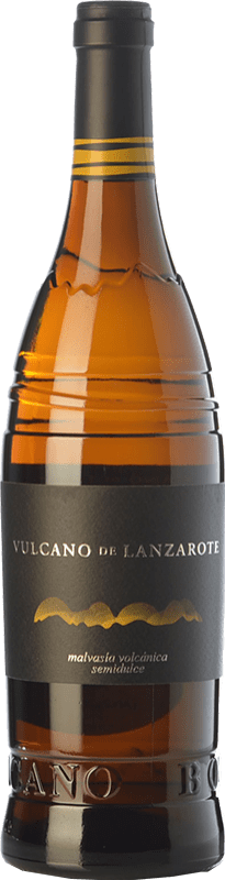 34,95 € Envío gratis | Vino Blanco Vulcano Semiseco D.O. Lanzarote Islas Canarias España Malvasía, Moscatel 75 cl