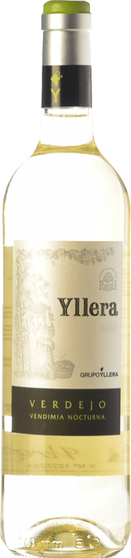 8,95 € Envio grátis | Vinho Branco Yllera Jovem D.O. Rueda Castela e Leão Espanha Verdejo Garrafa 75 cl