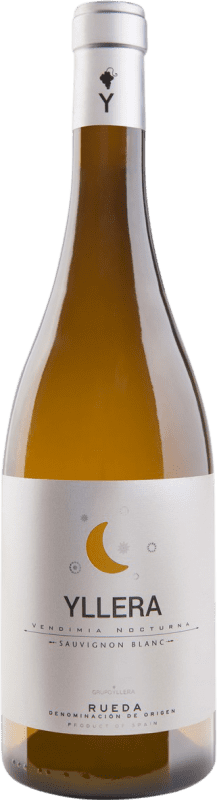 9,95 € Envío gratis | Vino blanco Yllera Vendimia Nocturna D.O. Rueda Castilla y León España Sauvignon Blanca Botella 75 cl