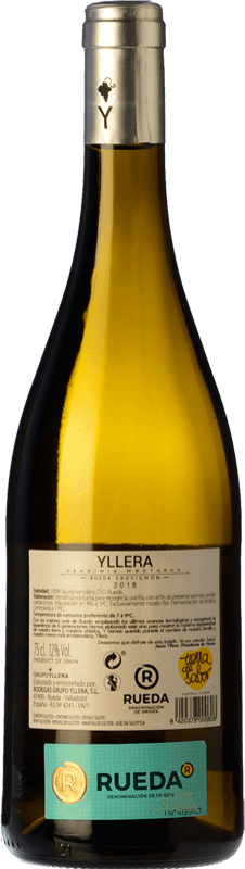 8,95 € Free Shipping | White wine Yllera D.O. Rueda Castilla y León Spain Sauvignon White Bottle 75 cl