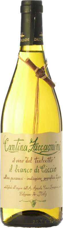 10,95 € Envío gratis | Vino Blanco Zaccagnini Ciccio dal Tralcetto D.O.C. Abruzzo Abruzzo Italia Trebbiano, Chardonnay Botella 75 cl