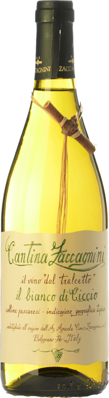 10,95 € 免费送货 | 白酒 Zaccagnini Il Bianco di Ciccio dal Tralcetto D.O.C. Abruzzo 阿布鲁佐 意大利 Trebbiano, Chardonnay 瓶子 75 cl