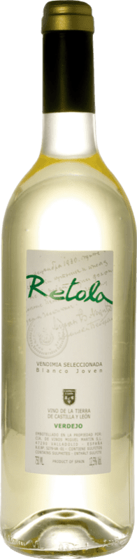 5,95 € 免费送货 | 白酒 Thesaurus Retola Vendimia Seleccionada 年轻的 I.G.P. Vino de la Tierra de Castilla y León 卡斯蒂利亚莱昂 西班牙 Viura, Verdejo, Sauvignon White 瓶子 75 cl