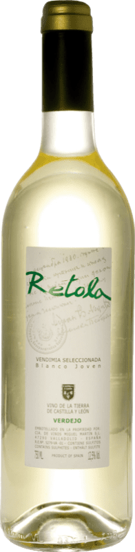 5,95 € 送料無料 | 白ワイン Thesaurus Retola VS Vendimia Seleccionada — 選別収穫 若い I.G.P. Vino de la Tierra de Castilla y León カスティーリャ・イ・レオン スペイン Viura — ヴィウラ, Verdejo — ベルデホ, Sauvignon — ソーヴィニヨン ボトル 75 cl