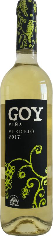 5,95 € Spedizione Gratuita | Vino bianco Thesaurus Viña Goy Giovane D.O. Rueda Castilla y León Spagna Verdejo Bottiglia 75 cl