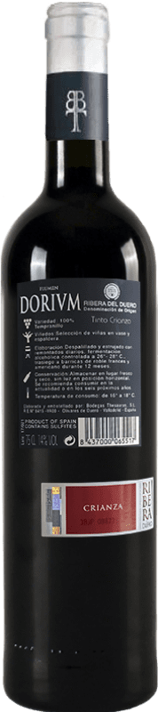 14,95 € Free Shipping | Red wine Thesaurus Flumen Dorium 12 Meses Crianza D.O. Ribera del Duero Castilla y León Spain Tempranillo Bottle 75 cl