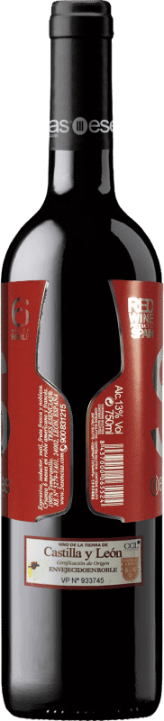 18,95 € 免费送货 | 红酒 Esencias «s» 6 Meses 岁 I.G.P. Vino de la Tierra de Castilla y León 卡斯蒂利亚莱昂 西班牙 Tempranillo 瓶子 75 cl