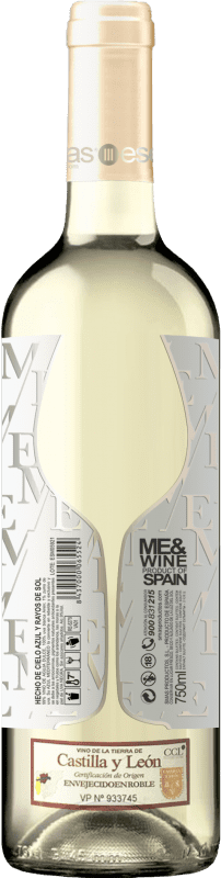10,95 € Envío gratis | Vino blanco Esencias ME&White I.G.P. Vino de la Tierra de Castilla y León España Verdejo Botella 75 cl