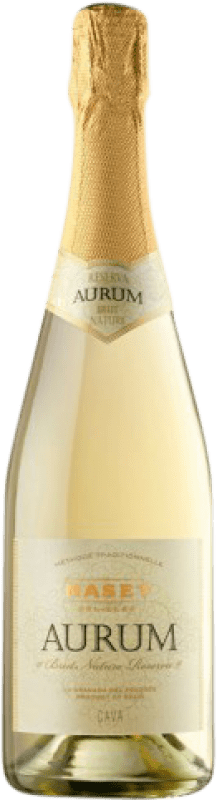 16,95 € Бесплатная доставка | Белое игристое вино Maset Aurum Brut Nature — Брют Натюр D.O. Cava Испания Xarel·lo — Шарелло, Chardonnay — Шардоне 75 cl