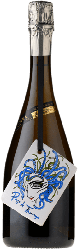 31,95 € Envío gratis | Espumoso blanco Pago de Tharsys Brut Nature D.O. Cava España Macabeo, Chardonnay Botella 75 cl