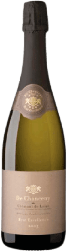 15,95 € Бесплатная доставка | Белое игристое вино De Chanceny Excellence Brut — брют A.O.C. Crémant de Loire Франция Chardonnay — Шардоне, Chenin — Шенен 75 cl