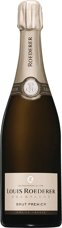 73,95 € Kostenloser Versand | Weißer Sekt Louis Roederer Premier Brut Große Reserve A.O.C. Champagne Champagner Frankreich Spätburgunder, Chardonnay, Pinot Meunier Flasche 75 cl