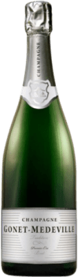 29,95 € 免费送货 | 白起泡酒 Gonet-Médeville Cuvée Tradition 1er Cru A.O.C. Champagne 香槟酒 法国 Pinot Black, Chardonnay, Pinot Meunier 瓶子 75 cl