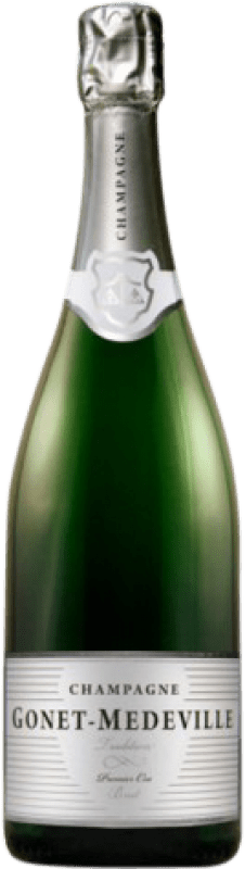 31,95 € Бесплатная доставка | Белое игристое Gonet-Médeville Cuvée Tradition Premier Cru A.O.C. Champagne шампанское Франция Pinot Black, Chardonnay, Pinot Meunier бутылка 75 cl