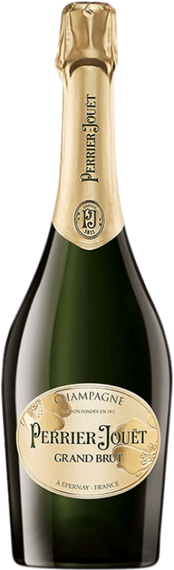 129,95 € Kostenloser Versand | Weißer Sekt Perrier-Jouët Grand Brut A.O.C. Champagne Champagner Frankreich Pinot Schwarz, Chardonnay Magnum-Flasche 1,5 L