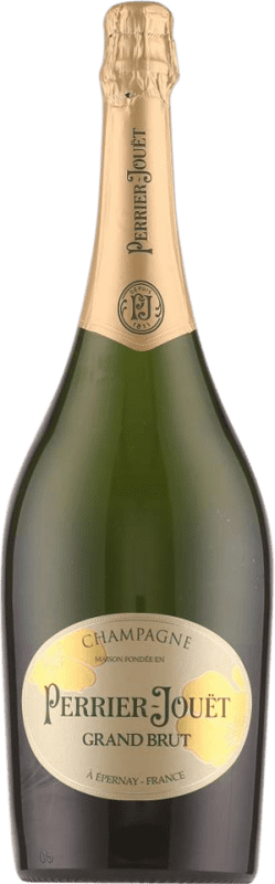 165,95 € 免费送货 | 白起泡酒 Perrier-Jouët Grand Brut — 起泡酒 干型 A.O.C. Champagne 香槟酒 法国 Pinot Noir — 黑皮诺, Chardonnay — 莎当妮 大瓶 — Magnum 1,5 L