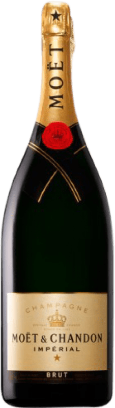 1 088,95 € Бесплатная доставка | Белое игристое Moët & Chandon Impérial брют Резерв A.O.C. Champagne шампанское Франция Pinot Black, Chardonnay, Pinot Meunier Имперская бутылка-Mathusalem 6 L