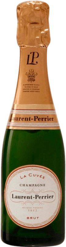 17,95 € Бесплатная доставка | Белое игристое Laurent Perrier La Cuvée A.O.C. Champagne шампанское Франция Pinot Black, Chardonnay, Pinot Meunier Маленькая бутылка 20 cl