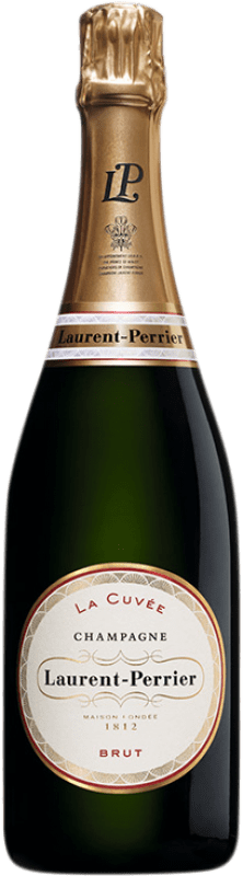 57,95 € Бесплатная доставка | Белое игристое Laurent Perrier La Cuvée A.O.C. Champagne шампанское Франция Pinot Black, Chardonnay, Pinot Meunier бутылка 75 cl