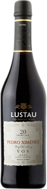 58,95 € Бесплатная доставка | Крепленое вино Lustau V.O.S. D.O. Jerez-Xérès-Sherry Андалусия Испания Pedro Ximénez 20 Лет бутылка Medium 50 cl