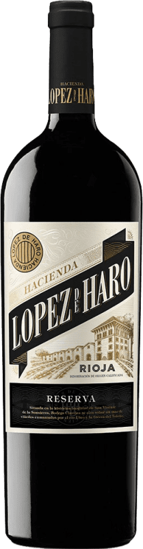 32,95 € 送料無料 | 赤ワイン Hacienda López de Haro 予約 D.O.Ca. Rioja ラ・リオハ スペイン Tempranillo, Graciano マグナムボトル 1,5 L