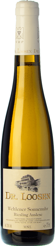 24,95 € Бесплатная доставка | Белое вино Dr. Loosen Wehlener Sonnenuhr Auslese Q.b.A. Mosel Германия Riesling Половина бутылки 37 cl