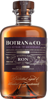 214,95 € Envio grátis | Rum Licorera Quezalteca Botran & Co Especial Grande Reserva Garrafa Medium 50 cl