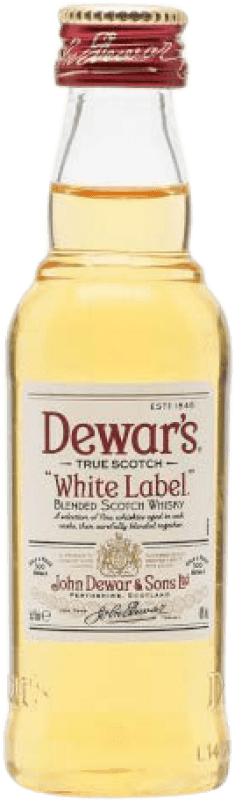 2,95 € Бесплатная доставка | Виски смешанные Dewar's White Label миниатюрная бутылка 5 cl