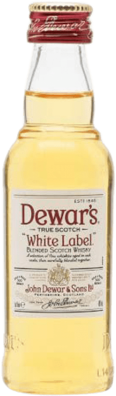 2,95 € Envoi gratuit | Blended Whisky Dewar's White Label Bouteille Miniature 5 cl