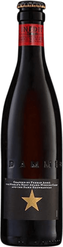 78,95 € Envio grátis | Caixa de 24 unidades Cerveja Estrella Damm Inedit Espanha Garrafinha Terço 33 cl