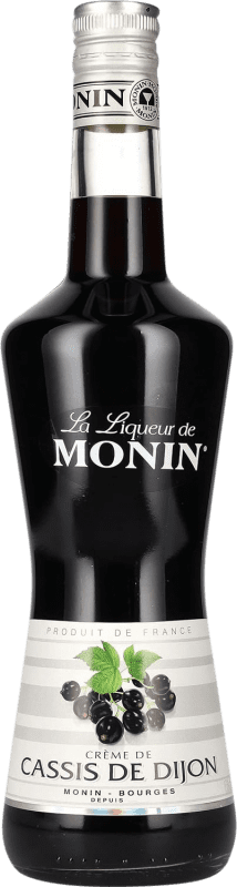 22,95 € Envío gratis | Crema de Licor Monin Creme de Cassis de Dijon Francia Botella 70 cl