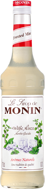 16,95 € Envio grátis | Schnapp Monin Sirope Menta Blanca Glacial Frosted Mint França Garrafa 70 cl Sem Álcool