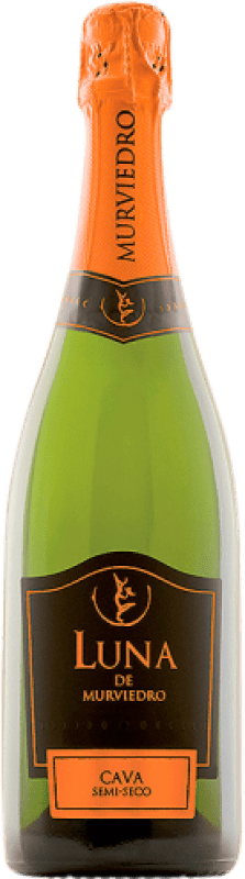 4,95 € Envío gratis | Espumoso Blanco Murviedro Luna Semiseco D.O. Cava Comunidad Valenciana España Macabeo Botella 75 cl
