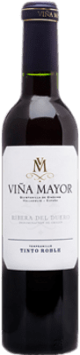 6,95 € Бесплатная доставка | Красное вино Viña Mayor Дуб D.O. Ribera del Duero Кастилия-Леон Испания Tempranillo Половина бутылки 37 cl