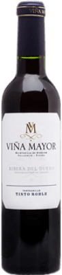 7,95 € Spedizione Gratuita | Vino rosso Viña Mayor Quercia D.O. Ribera del Duero Castilla y León Spagna Tempranillo Mezza Bottiglia 37 cl