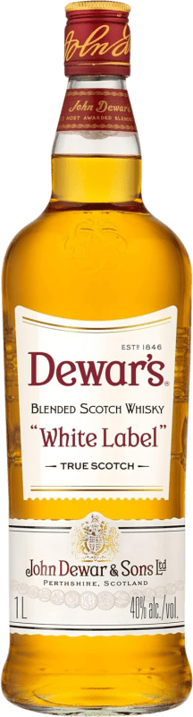 25,95 € Envio grátis | Whisky Blended Dewar's White Label Garrafa 1 L