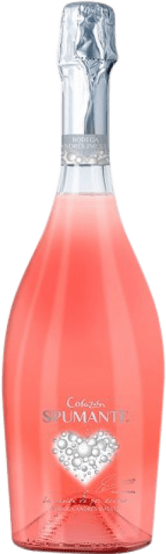 6,95 € 免费送货 | 玫瑰气泡酒 Iniesta Corazón Spumante Rosado D.O. Manchuela 西班牙 Bobal 瓶子 75 cl