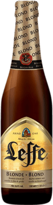 72,95 € Free Shipping | 24 units box Beer Leffe Blonde Belgium One-Third Bottle 33 cl