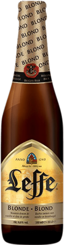 72,95 € Kostenloser Versand | 24 Einheiten Box Bier Leffe Blonde Drittel-Liter-Flasche 33 cl