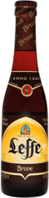 76,95 € 免费送货 | 盒装24个 啤酒 Leffe Brown Ale — 琥珀色 比利时 三分之一升瓶 33 cl