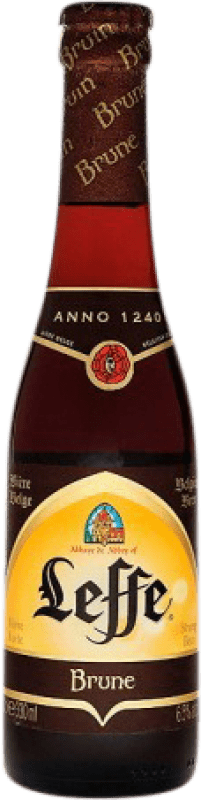 77,95 € Free Shipping | 24 units box Beer Leffe Brown Ale Belgium Third-Liter Bottle 33 cl