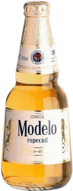 78,95 € Envio grátis | Caixa de 24 unidades Cerveja Modelo Corona Rubia Especial Garrafa Terço 35 cl