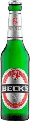 19,95 € Envio grátis | Caixa de 24 unidades Cerveja AB InBev Beck's Garrafa Pequena 27 cl