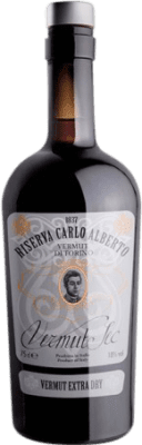 39,95 € Envio grátis | Vermute Riserva Carlo Alberto Extra Dry Extra Seco Garrafa 75 cl