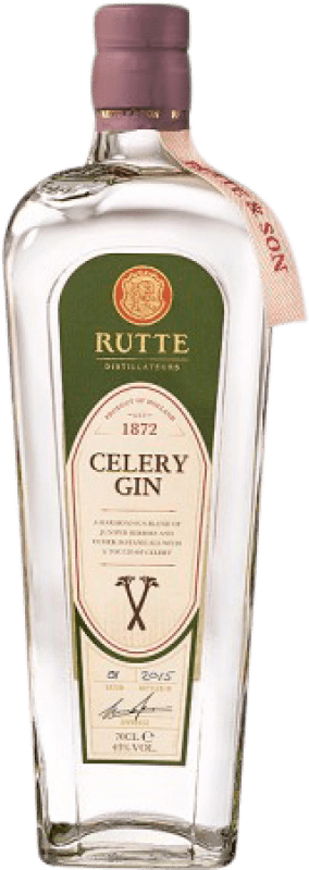 35,95 € Envio grátis | Genever Gin Rutte & Zn Países Baixos 70 cl Celery — Aipo, Juniper — Zimbro